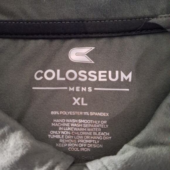 Maine Colosseum Polo Shirt Size XL Dark Green Stretch OHT Appreciation - Picture 3 of 10